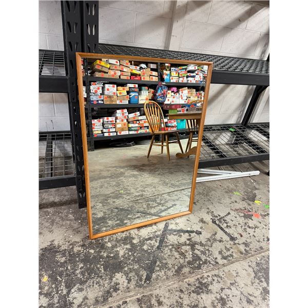 Teak framed mirror 29" x 41"m
