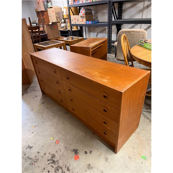 Teak dresser 65" x 18" x 29 1/2" tallf