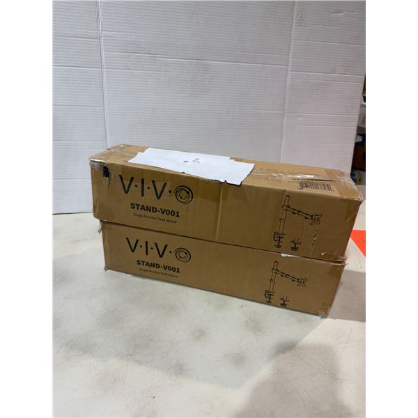 2 VIVO single monitor desk mount stands