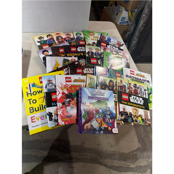 Lego books and one Marvel avengers book