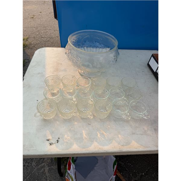 Punchbowl and cups