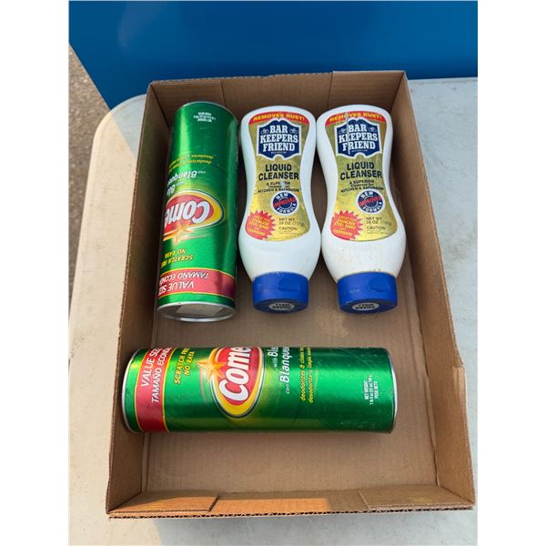 Comet and liquid cleanser