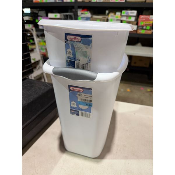 STERILITE garbage cans