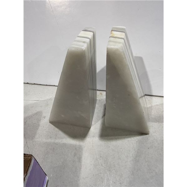 Marble book ends