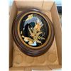 Image 1 : vintage Flora Hawaii wall hanging features real Hawaiian ferns and flowers dipped in 24K gold and pr
