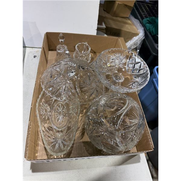 Crystal dishes and decor