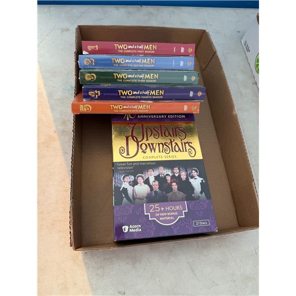 Two and a Half Men DVDs and upstairs downstairs 40th anniversary edit