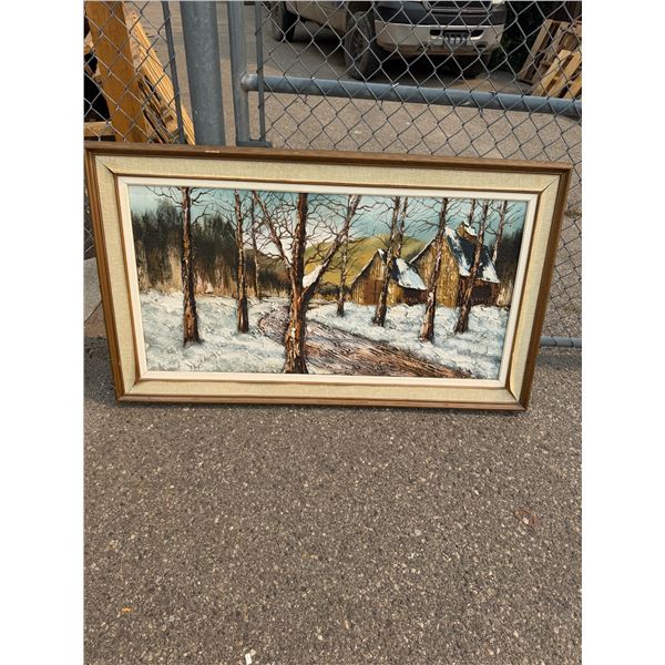 Large Vintage artwork 57" x 33