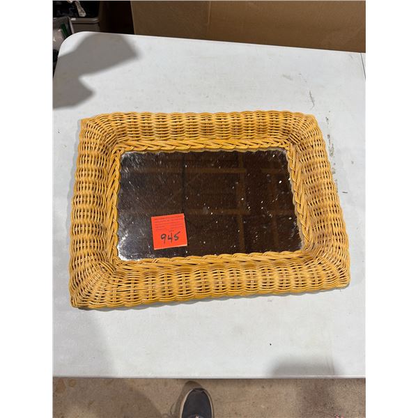 Wicker mirror 12" x 16"n
