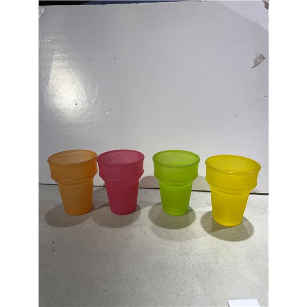 Vintage Libby, fun – day, ice cream cone shaped glass cups