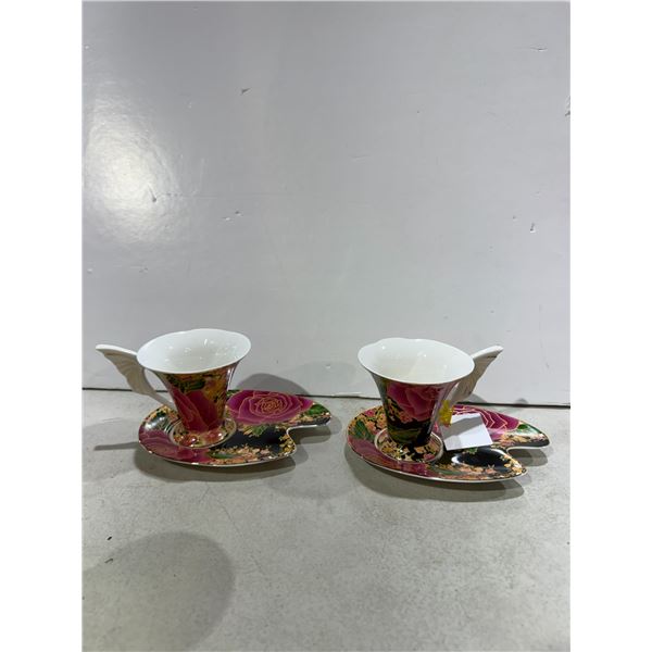 Adeline four piece cups and saucers
