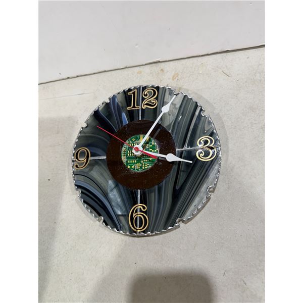 Stained glass works unique Canada made wall clock works