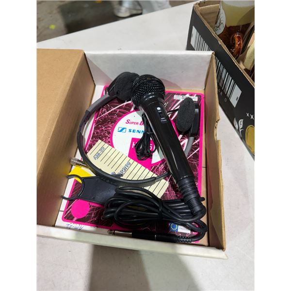 Microphone and headphones