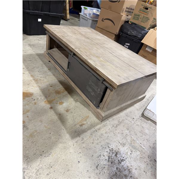 Coffee Table is sliding doors