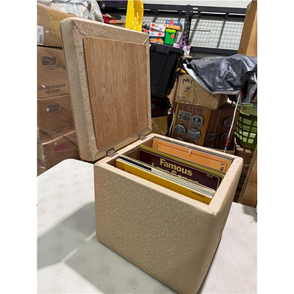 Record ottoman with Records excellent