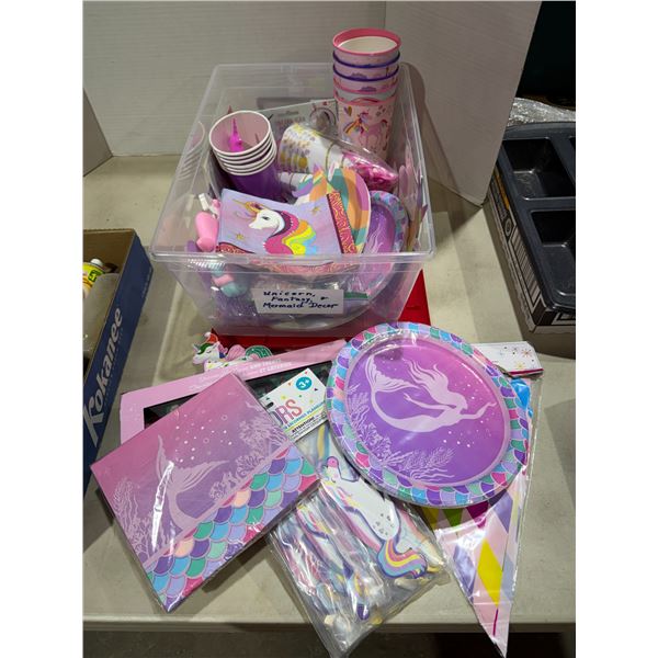 Unicorn party supplies