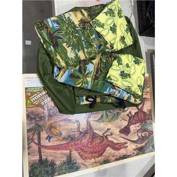 Puzzle and camping toy bag