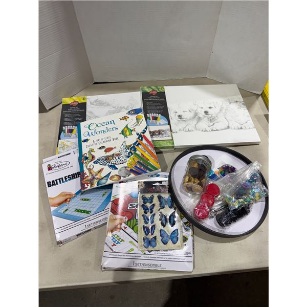 Coloring books and other crafting items