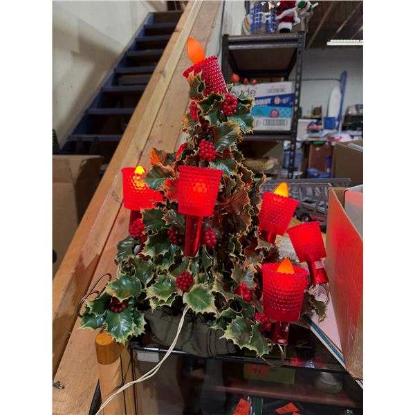 Vintage Christmas mistletoe tree