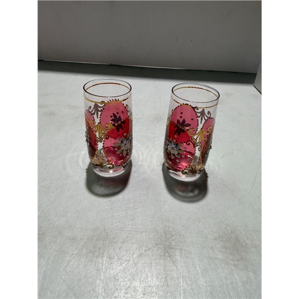 Hand painted small shooter glasses