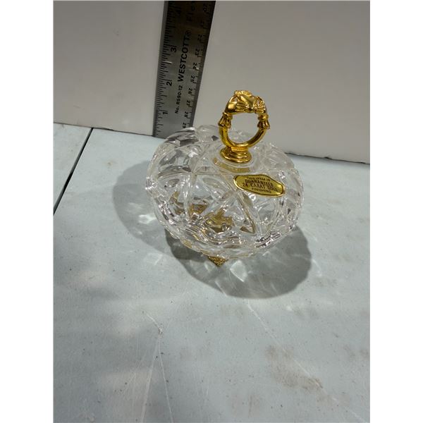 Trinket dish with 24 karat gold finishing