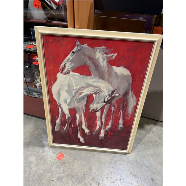 Ricardo ARENYS White horses 25 1/2 x 34 1/2