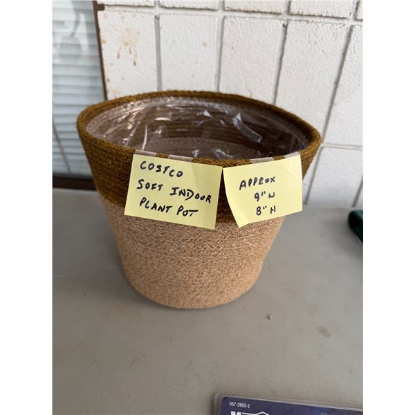 COSTCO soft indoor plant pot 9 inches wide 8 inches high