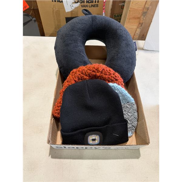 Toques and neck cushion