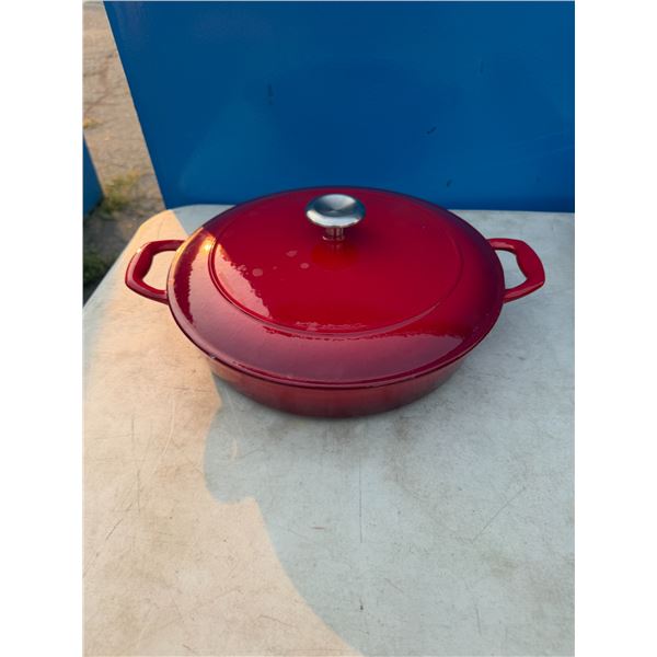 Cast iron lidded  pot
