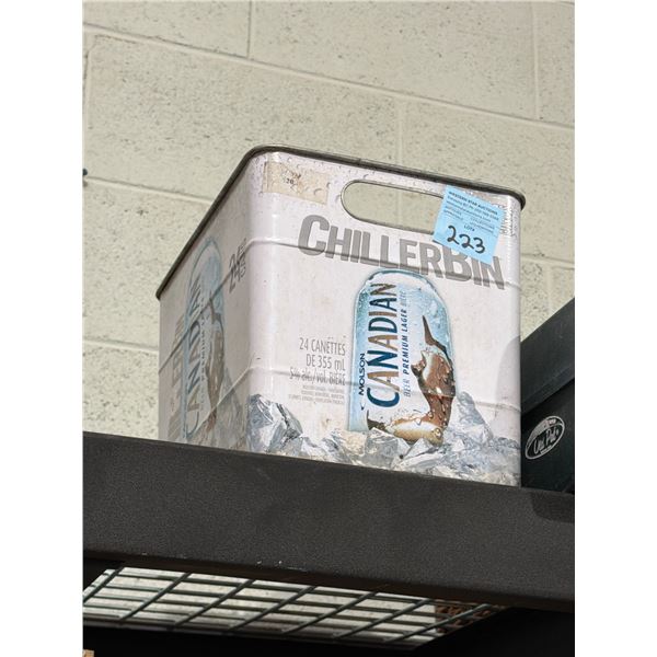 Molson Canadian tin chiller