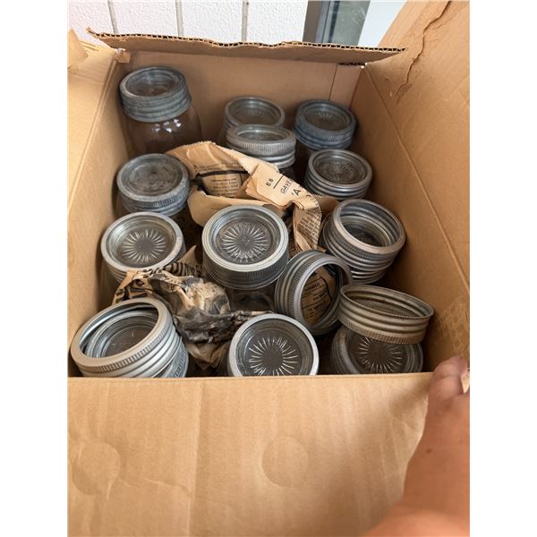 Canning jars with glass lids