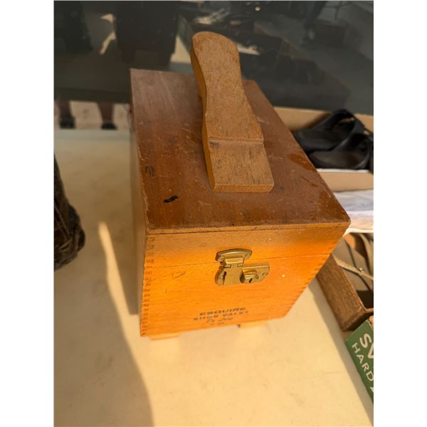 Shoe shine box and contents