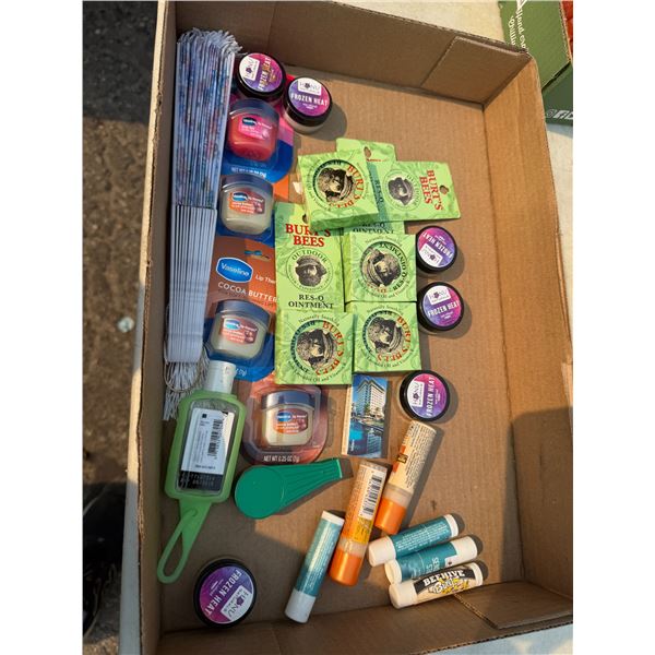 Berts bees, Vaseline, etc.