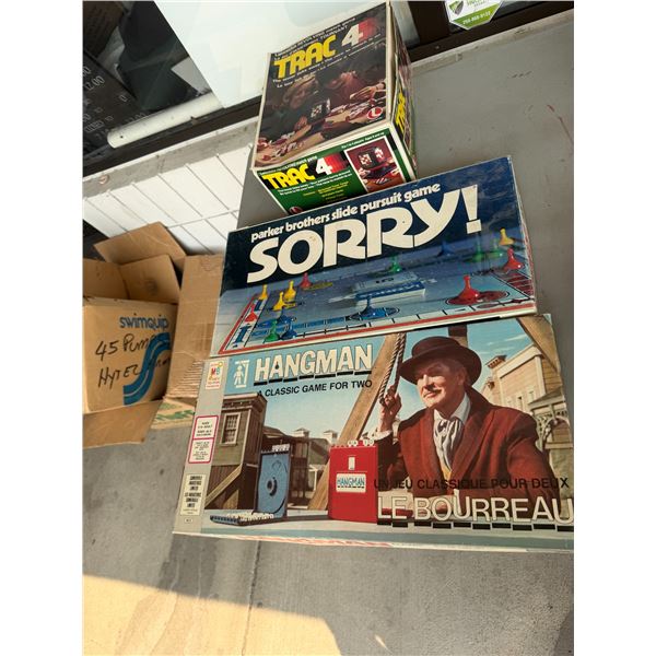 Vintage games hangman sorry and TRAC  4