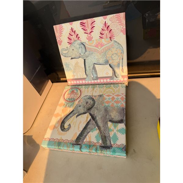 Canvas elephant wall hanging