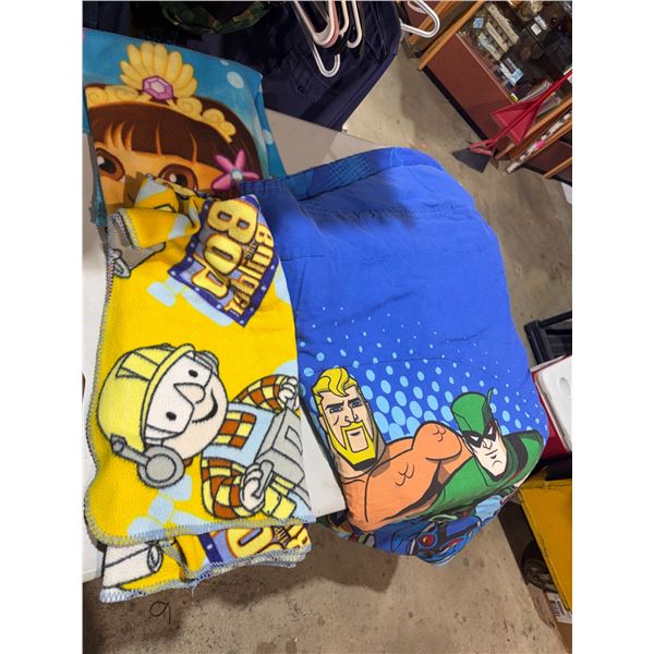 Blankets, Dora, Bob, the builder and Batman