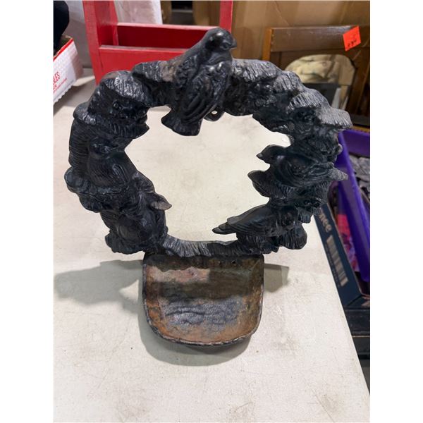 Cast-iron birdbath hanging