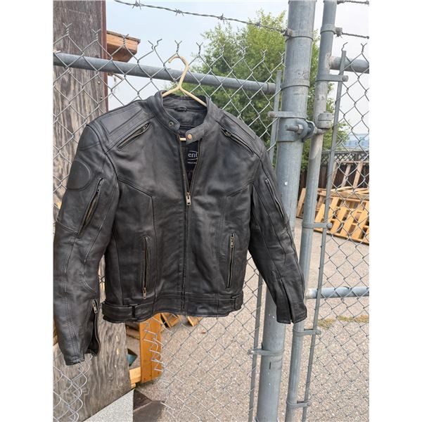 Leather motorcycle coat size small