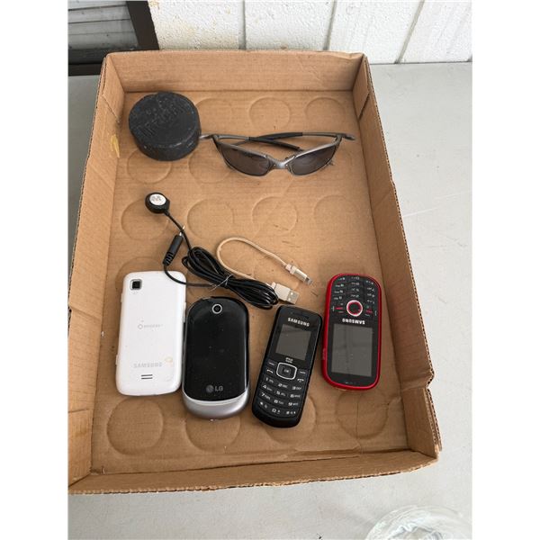 Phones glasses, and Puck