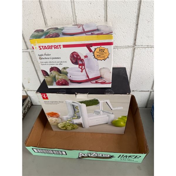 Apple peeler and spiral vegetable slicer