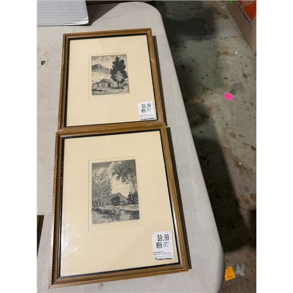Framed art sketches