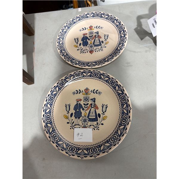 Antique Staffordshire "hearts & Flowers" plates
