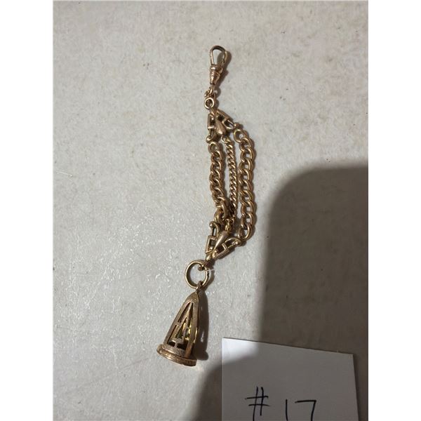 Antique pocket watch chain fob