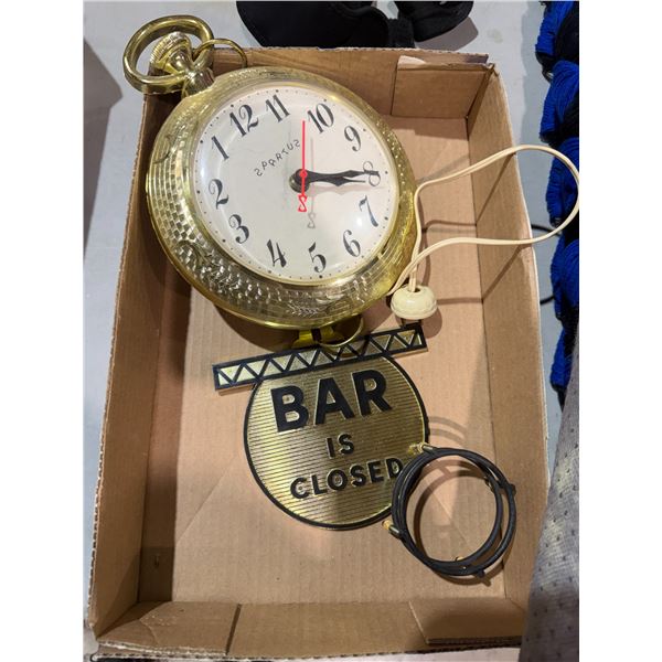 Bar is closed to clock