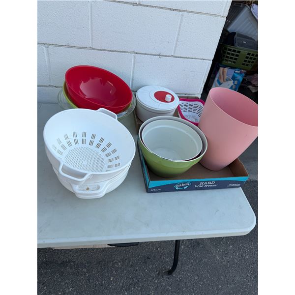 Assorted kitchen and household items