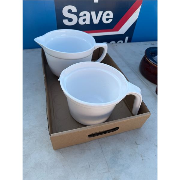 Kitchen jugs  one is corning