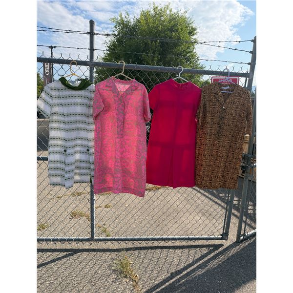 4 vintage dresses