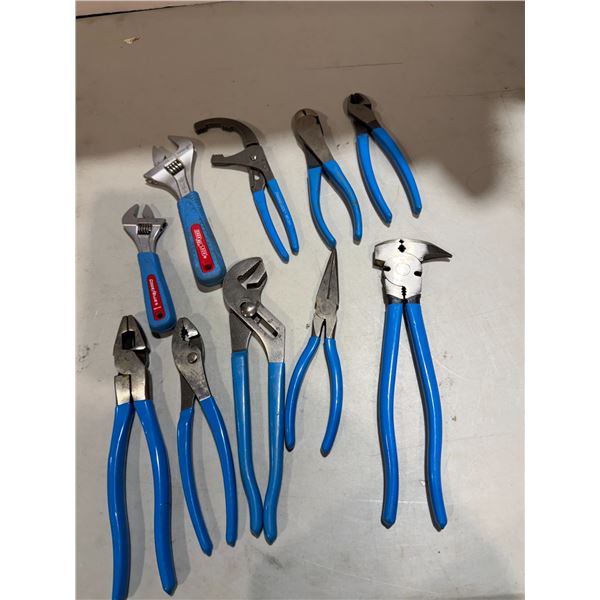 Code blue and other tools, channel locks, etc.