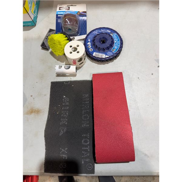 Assorted abrasive items