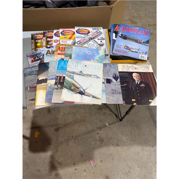 Aviation magazines, Air Force, and airplane